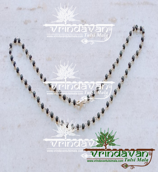 Tiny Beads Shyam Black Silver Kanthi Mala3
